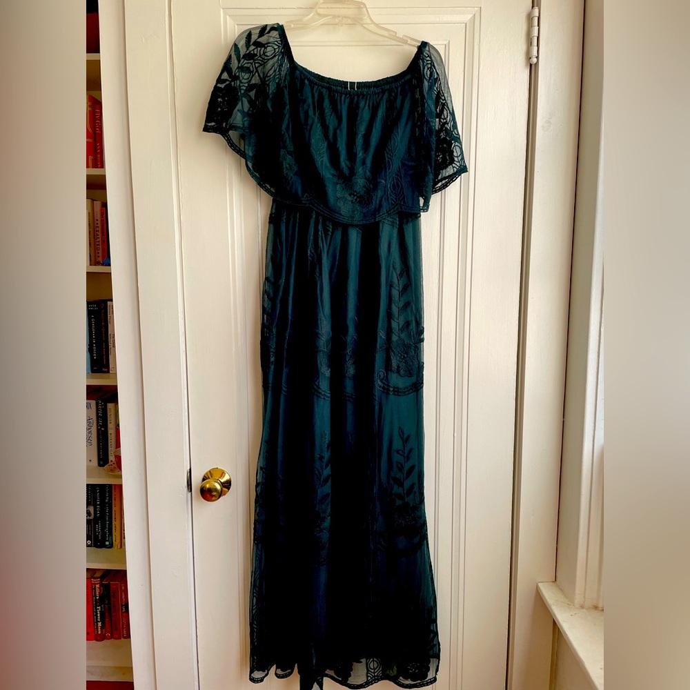 Baltic Born Emerald Leon Off Shoulder Maxi Dress
